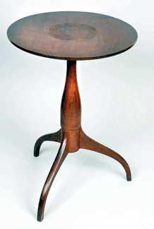 Tripod stand attributed to Samuel Humphrey Turner (1775‱842), 1837, Mount Lebanon, N.Y. Collection of Robert and Katharine Booth.
