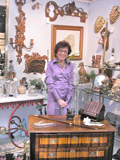Known to the American trade and collectors who shop in London's Portobello Road market is Nellie Lenson, who specializes in decorative objects and Austrian bronzes.