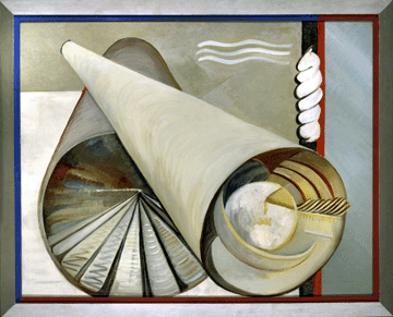 Katherine Dreier not only contributed leadership and inspiration to the Modernist movement in America, but created accomplished avant-garde paintings, like "Two Worlds (Zwei Welten),†1930.