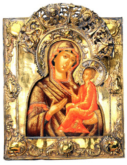 "The Tikhvin Virgin,†circa 1709, egg tempera on panel, silver gilt. Collection of the New Orleans Museum of Art, gift of William P. Thompson.