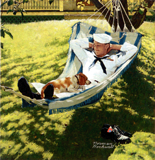 Norman Rockwell, "Home on Leave (Sailor in Hammock),†sold for $4,520,000.