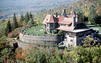Castle in the Clouds is an Arts and Crafts period mansion with striking views of the mountains and lake.