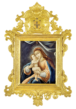 "The Virgin and Christ Child,†Eighteenth Century, oil on canvas, 2015/16  by 181/16  inches. Colección Patricia Phelps de Cisneros.