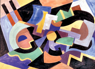 "Abstract†by Jan Matulka, circa 1923. Gouache on paper, 26 by 19 inches. 