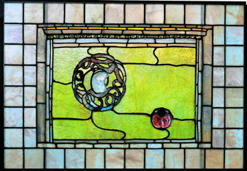 Tsuba leaded glass window by Tiffany Glass and Decorating Company, circa 1892‱900. 