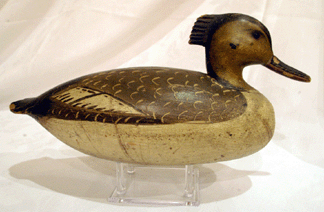 The Ira Hudson merganser hen, considered to be among Hudson's finest work, sold for a record price of $214,000.