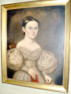 Orlando Hand Bears, "Sarah Ann Eldredge,†1835, oil on canvas, 28 by 23 inches. Society for the Preservation of Long Island Antiquities.