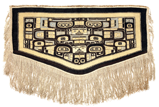 Tsimshian (Chilkat) blanket, Nineteenth Century, Alaska. —⁗alter Larrimore photo ©National Museum of the American Indian, Smithsonian Institution