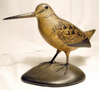  "Unequivocally one of the finest Crowell carvings†the rare life-sized woodcock carving brought $66,125.