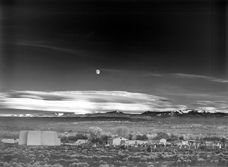 Ansel Adams, "Moonrise, Hernandez, New Mexico,†1941, gelatin silver print, the Lane collection, courtesy of the Museum of Fine Arts, Boston, ©2007 The Ansel Adams Publishing Rights Trust.