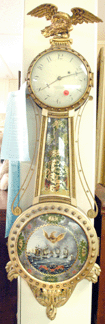 A rare girandole clock by Rhode Island maker Walter H. Durfee sold for $46,000.