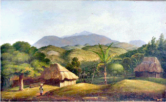 Isaac Mendes Belisario (1795‱849), "Cocoa Walk District,†oil on canvas, National Gallery of Jamaica.