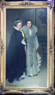 Evoking the Philadelphia social debut of Frances Canby, daughter of Mrs Clement A. Griscom, in "Mother and Daughter,†1898, measuring 83 by 44 inches, Beaux suggested separation between the forward-looking offspring and her mother thinking of past triumphs. Pennsylvania Academy of the Fine Arts.
