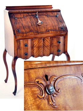 The Tiffany boudoir desk (detail shown inset) designed for his mistress, Sarah Eileen "Patsy†Hanley of Oyster Bay, N.Y., sold for $34,100.
