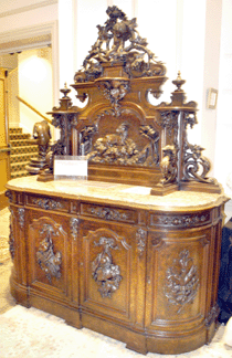 Victorian furniture by makers such as Alexander Roux did well. This labeled sideboard by Roux sold at $172,500.