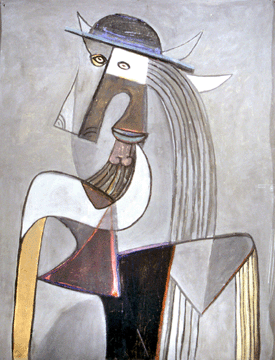 Wifredo Lam, "Personaje con sombrero (Person with a Hat),†circa 1942, gouache on paper, 37½ by 30 inches.