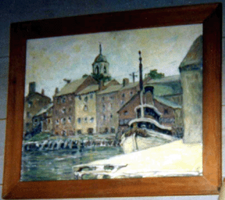 This Russell Cheney painting of Portsmouth Harbor is one of the more than six that are missing. 