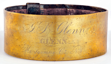 A brass slave collar engraved with the name of Montgomery County, N.Y., slave owner John S. Glenn is among recent additions to the New York State Museum collections, and is now on view at the museum.