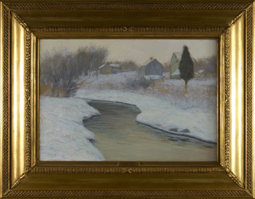 Edward Willis Redfield (American, 1869‱965), "Brook near Weldon,†1899, oil on canvas (framed), 22 by 32 inches, signed and dated, achieved $84,000 (proceeds from the sale of this work of art will benefit The Aark Wildlife Rehabilitation & Education Center in Newtown, Penn.).