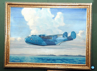 Charles H. Hubbell, "Navy Plane,†oil on canvasboard, $1,300.