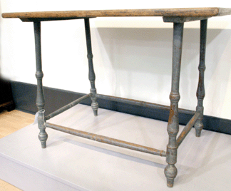 The rare Queen Anne pine and oak tavern table with Windsor-style turned legs and stretchers brought $32,760.