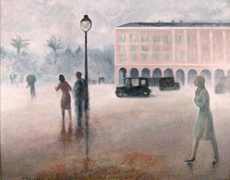 Guy Pène du Bois (1884‱958), "Place Massena, Nice,†1930, oil on canvas, 29 by 36 inches.