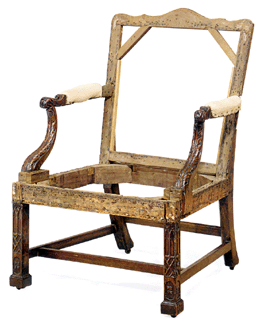 C.L. Prickett Antiques also claimed the Governor John Penn Chippendale carved mahogany open armchair, attributed to Thomas Affleck of Philadelphia with carving by Martin Jugiez, for $1,049,000.