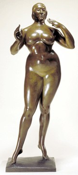 Gaston Lachaise (American, born France, 1882‱935), "Elevation (also called Standing Woman),†1912′7, cast 1964, bronze, 70¾ by 30 by 19 9/16  inches, Raymond and Patsy Nasher Collection. ⁄avid Heald photo