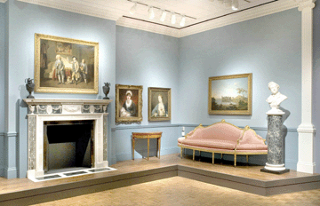 This newly installed British Gallery places paintings in the context of their era with contemporary furnishings and decorative art.