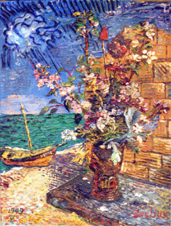 David Burliuk's "Flowers By The Sea†fetched $35,850.