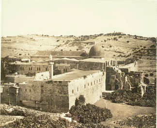 Mendel John Diness (American, born England, 1827‱900), "Panoramic View of the Temple Mount (Haram al-Sharif),†1850, vintage silver print. Courtesy, Israel Museum, Jerusalem. 