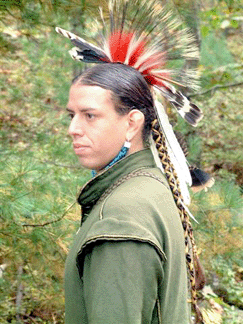 Jonathan Perry, member of the Wampanoag Tribe of Aquinnah of Martha's Vineyard and assistant program director at Plimoth Plantation.