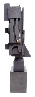 The Louise Nevelson wooden construction "Small Column XII,†circa 1971, brought $14,400.