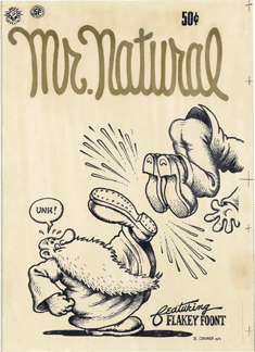 Robert Crumb, "Mr Natural #1,†original cover art (San Francisco Comic Book Co./Apex, 1970), realized $101,575, making it the first underground original art to pass the $100,000 barrier.
