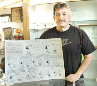 On the sale's first day, a Sunday Peanuts page from August 1971, shown here by Weiss, hit $67,800. 