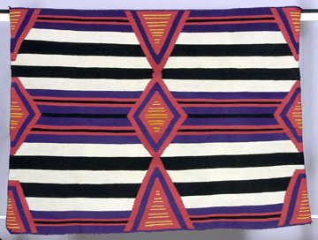 Third Phase chief's blanket, circa 1890‱910, 75¼ by 54 3/8  inches. 