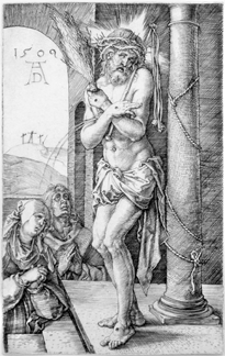 Albrecht Dürer (German, 1471‱528), "The Man of Sorrows,†1509, engraving on laid paper, plate 1 in series of 16. 