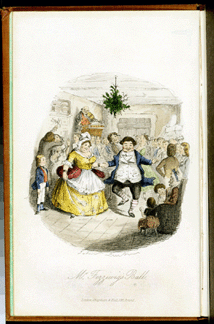 "Fezziwig's Ball,†original watercolor illustration by John Leech for Charles Dickens's A Christmas Carol, first edition, 1843, The Pierpont Morgan Library, purchased by Pierpont Morgan; MA 97.