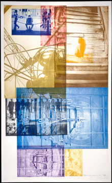 Robert Rauschenberg, "Soviet/American Array III,†1988, photogravure, 88 1/8 by 53 1/8  inches, published by Universal Limited Art Editions, Bay Shore, N.Y. National Gallery of Art, Washington, gift of Universal Limited Art Editions and the artist.