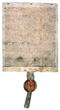 The Magna Carta, issued by King Edward I in 1297, sold for $21,321,000 to American David Rubenstein, who intends to place the document back on view at the National Archives in Washington, D.C. 