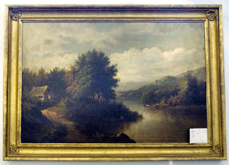 John Gould, Yorktown Heights, N.Y., was offering this fine Hudson River School landscape.