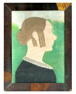 The circa 1835 pastel portrait by Ruth Henshaw Bascom sold to a phone bidder for $23,000.