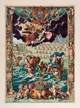 Pieter Mortier and Hubert Jaillot, "Le Neptune François, ou Atlas Nouveau des Cartes Marines,†bound with "Cartes Marines à l'Usage des Armées du Roy de la Grande Bretagne,†hand-colored and with gilt highlights, first edition, Amsterdam, 1693, sold for a record $96,000.