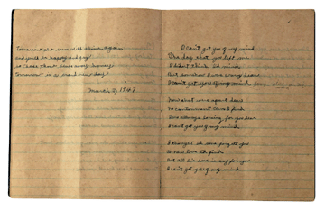 The top lot was Hank Williams' notebook of 13 lyrics, which posted a world auction record for a Hank Williams manuscript, at $145,000.