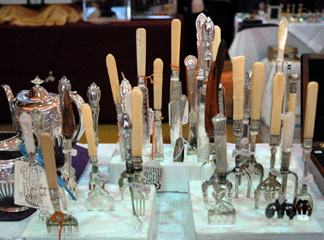 Anna Tapay came from Castiglione Del Lago, Italy, with French ivory and mother-of-pearl handled knives and forks.