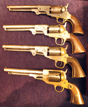 Confederate revolvers from the Edward Simmons collection were offered by New Jersey dealer Don Jones.