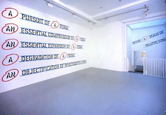 Lawrence Weiner, "Within A Realm Of Relative Form,†2005, language and the materials referred to. Courtesy of the artist and Lisson Gallery, London. ©Lawrence Weiner, 2007.