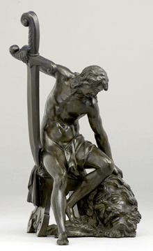 Giovanni Francesco Susini (Florentine, 1585?‱653), "David with the Head of Goliath,†circa 1625‱630, bronze, 11¾ by 6½ by 6 7/8 inches, Robert H. Smith collection. ⁰hoto courtesy National Gallery of Art. 