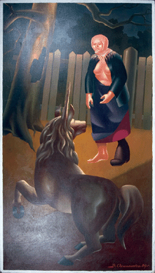 This 1941 work by contemporary Russian artist Vladimir Ovchinnikov opened at $9,500 and realized $33,370.