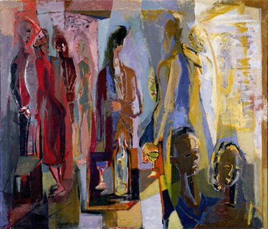 Cynthia Brants (1924′006), "The Cocktail Party,†1947, oil on canvas. Kimbell and Mitch Wynne.